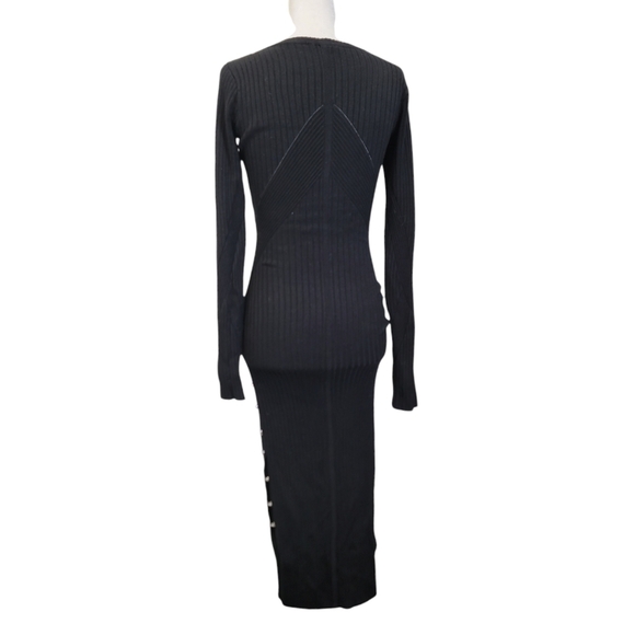 Guess ribbed knit  Body con long sleeves  midi dress - Picture 3 of 8